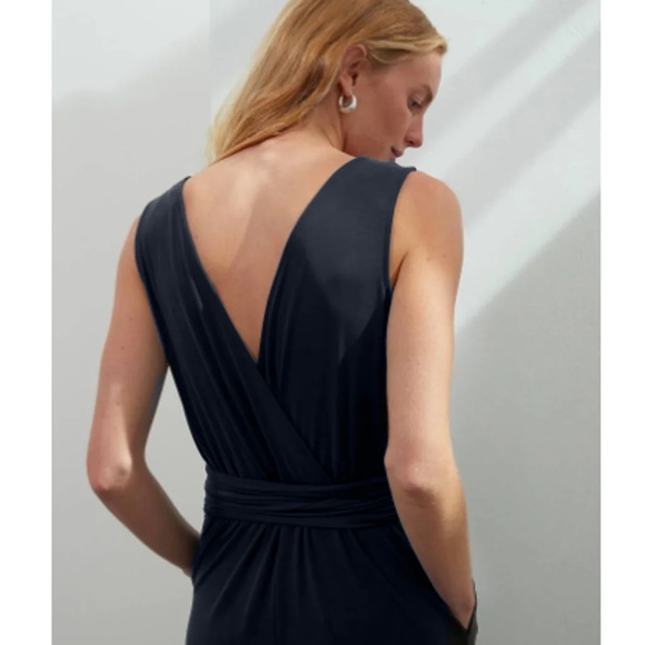 NWT Banana Republic Sandwash Wrap Jumpsuit, Navy, XXS - Picture 4 of 4